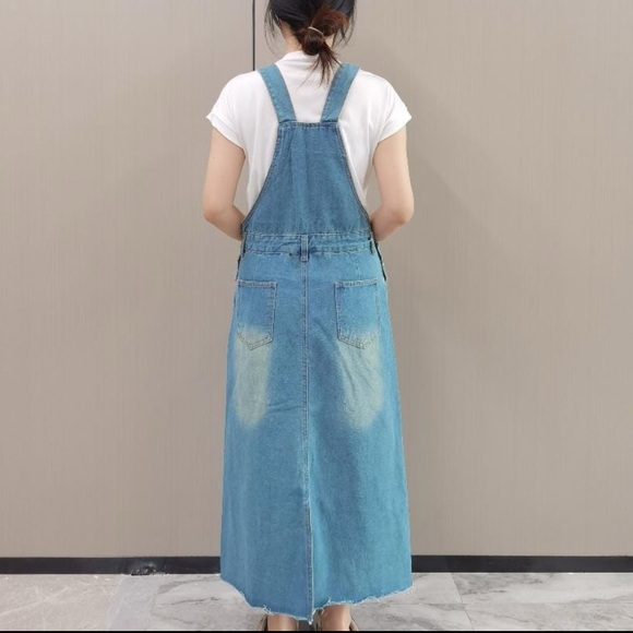 NWOT Denim Overall Dress Size Large - Picture 3 of 9